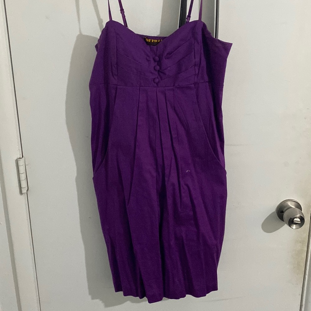 Purple short mini dress